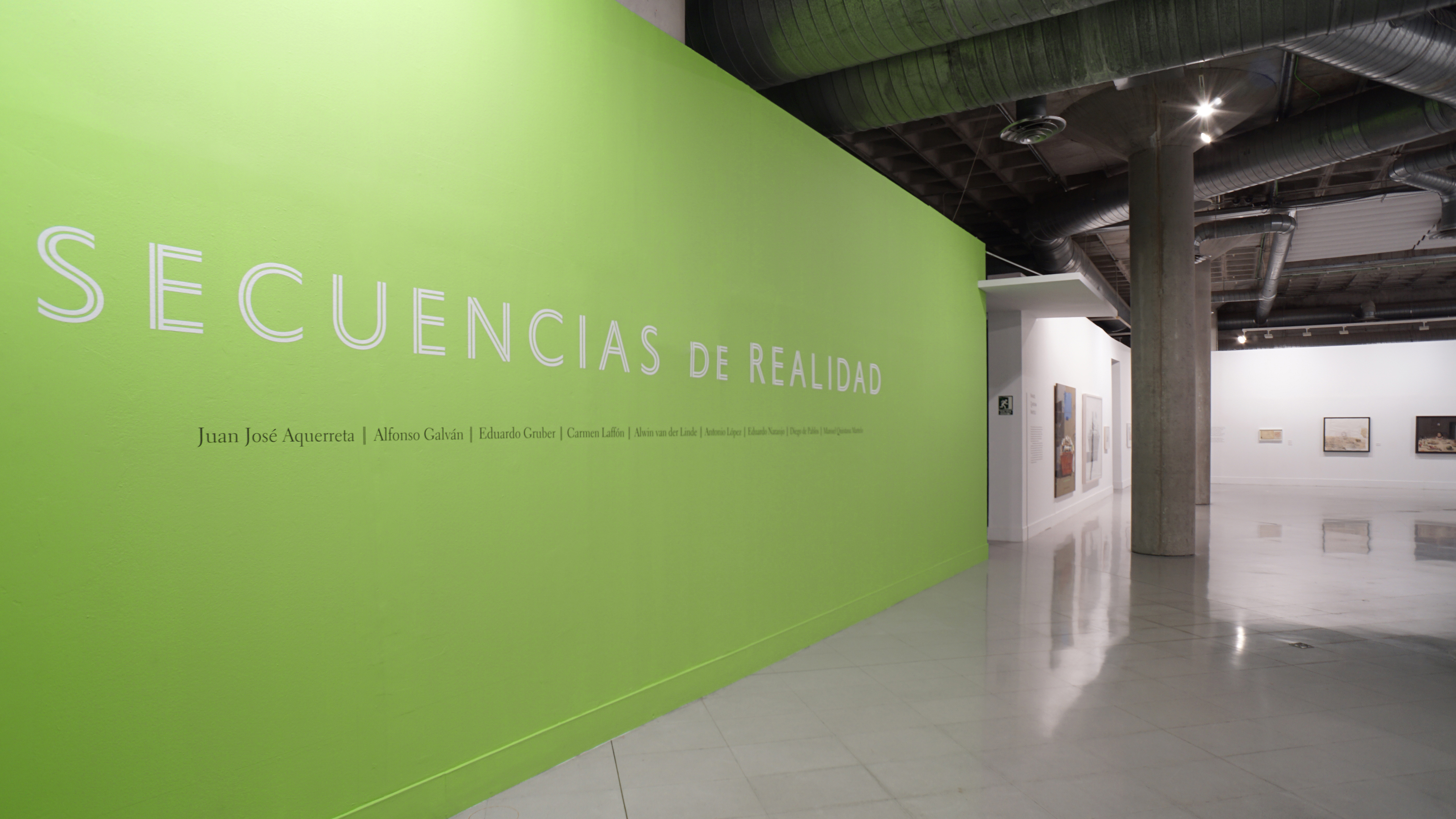 Mancheta de la muestra Secuencias de realidad, MEIAC, Badajoz